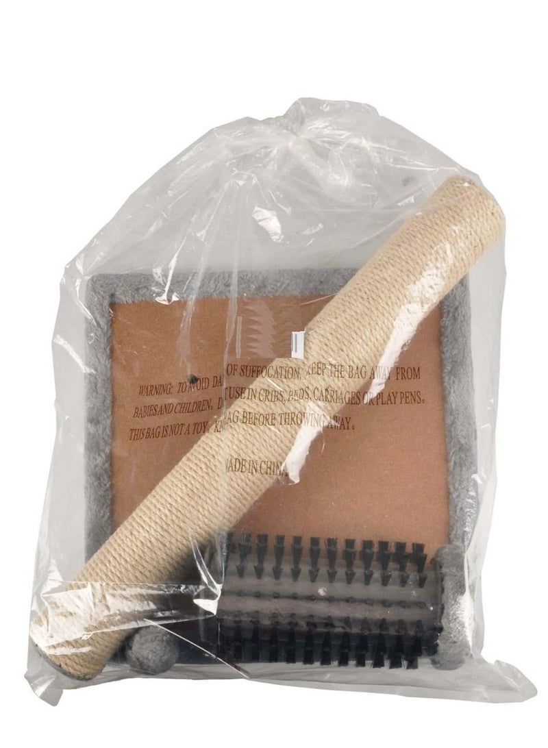 Flamingo Cat Scratching Tree with Brush Grey 60.5X39X39Cm - Image 3