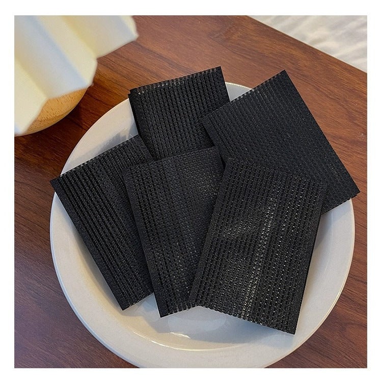 Generic Colorful Magic Hair Patch Bangs Sticker All black * 10 pieces