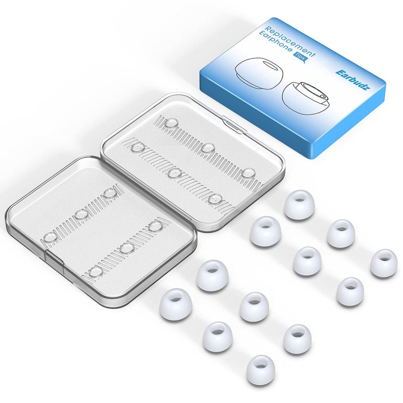 Earbudz أيربودز [6 أزواج] نصائح أيربود برو بدائل لأيربودز برو من أبل وأيربودز برو 2 الجيل الثاني - صغير، متوسط وكبير (أبيض) - Image 2