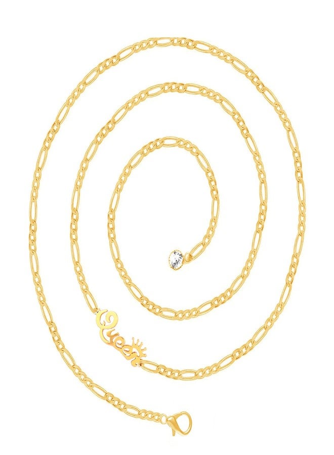 VAMA FASHIONS Gold Plated Adjustable Waist Hip Saree Belt kamarband Body Belly Chain Vaddanam Waistband Jewellery for Women Girls (Queen Kamar chain) - Image 1