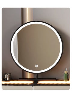 AWD Modern Vanity Dressing Table with LED Mirror and Stool White Vanity Table for Makeup Luxury Makeup Vanity Desk Set with Drawer Storage and Built-In Lighting for Bedroom or Beauty Room  - Image 3