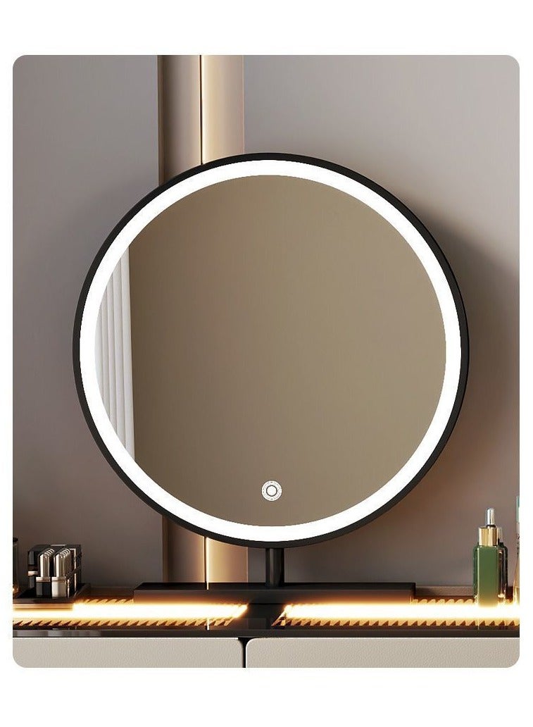 AWD Modern Vanity Dressing Table with LED Mirror and Stool White Vanity Table for Makeup Luxury Makeup Vanity Desk Set with Drawer Storage and Built-In Lighting for Bedroom or Beauty Room  - Image 3