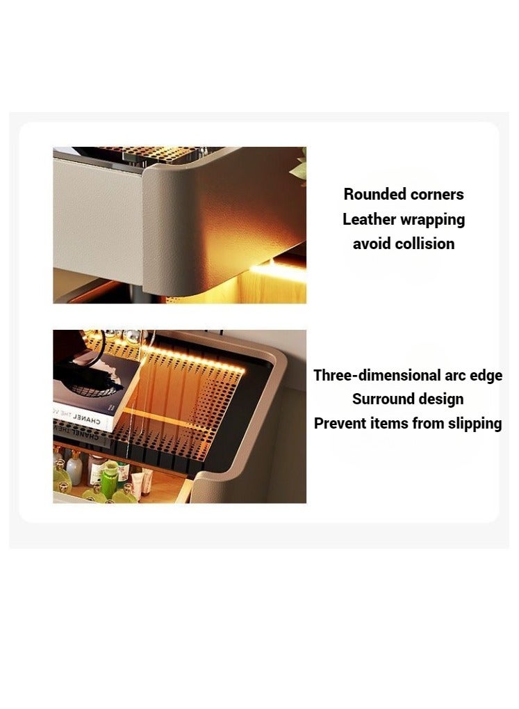 AWD Modern Vanity Dressing Table with LED Mirror and Stool White Vanity Table for Makeup Luxury Makeup Vanity Desk Set with Drawer Storage and Built-In Lighting for Bedroom or Beauty Room  - Image 5
