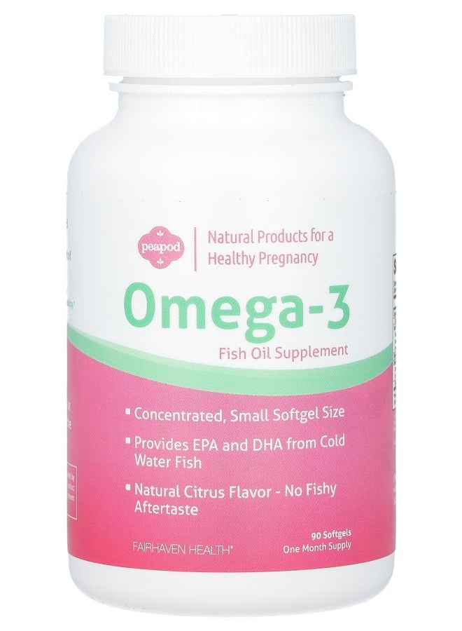 fairhaven health PeaPod Omega-3 Natural Citrus 90 Softgels