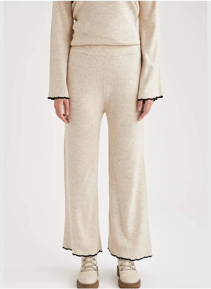 ديفاكتو Woman Tricot Regular Fit Crew Neck Trousers