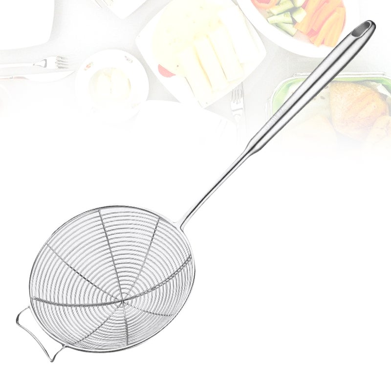 3pcs Stainless Steel Frying Oil Strainer Mesh Food Colander Spoon Filter Strainer Kitchen Tool for Potatoes Chips French Fries (16cm) - Image 5