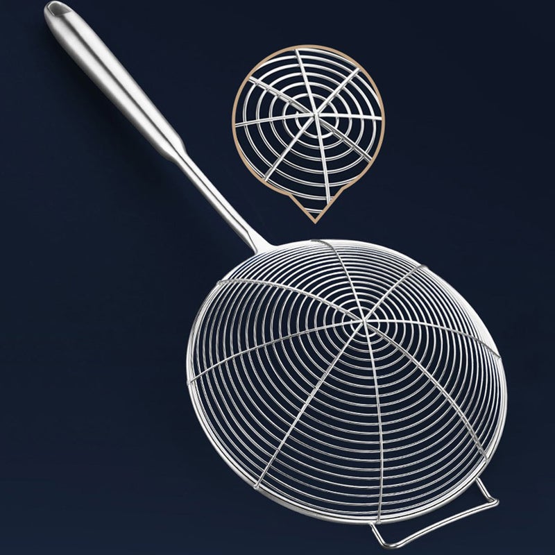 3pcs Stainless Steel Frying Oil Strainer Mesh Food Colander Spoon Filter Strainer Kitchen Tool for Potatoes Chips French Fries (16cm) - Image 4