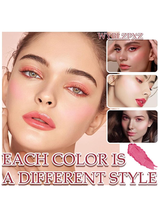 Maxfine On The Gleam Blush, Tinted Moisture Stick Multi-stick For Lips And Cheeks, Highlighting ​Color Silky Powder Blusher Stick Natural Glow Silly Blusher Light And Soft Feeling The Apply On Your Face  - Image 5