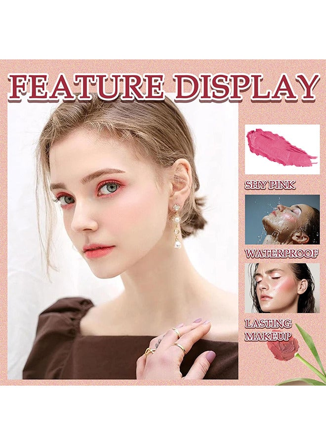Maxfine On The Gleam Blush, Tinted Moisture Stick Multi-stick For Lips And Cheeks, Highlighting ​Color Silky Powder Blusher Stick Natural Glow Silly Blusher Light And Soft Feeling The Apply On Your Face  - Image 4