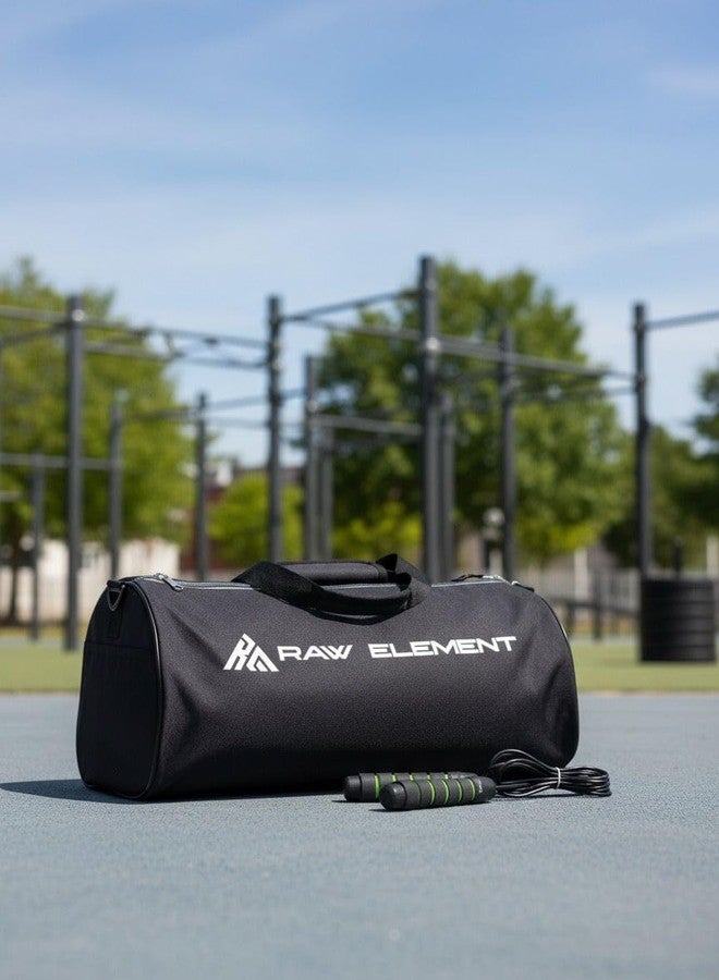 RAW ELEMENT Gym Bag & Skipping Rope Combo | Fitness Training Set for Men & Women | Durable Sports Duffel with Jump Rope - Image 3