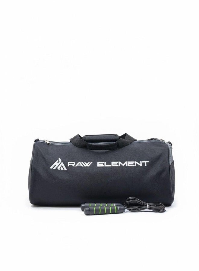 RAW ELEMENT Gym Bag & Skipping Rope Combo | Fitness Training Set for Men & Women | Durable Sports Duffel with Jump Rope - Image 1
