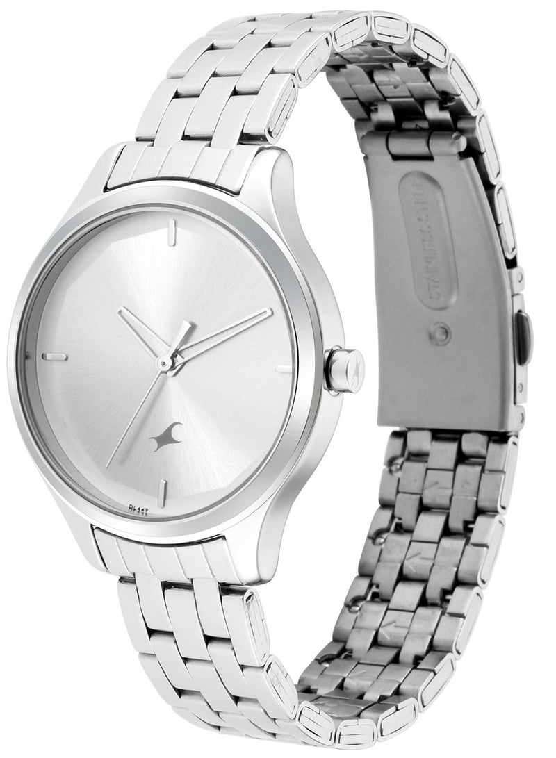 fastrack Fastrack Stunners Quartz Analog Siler Dial Metal Strap Watch for Girls  - Image 2