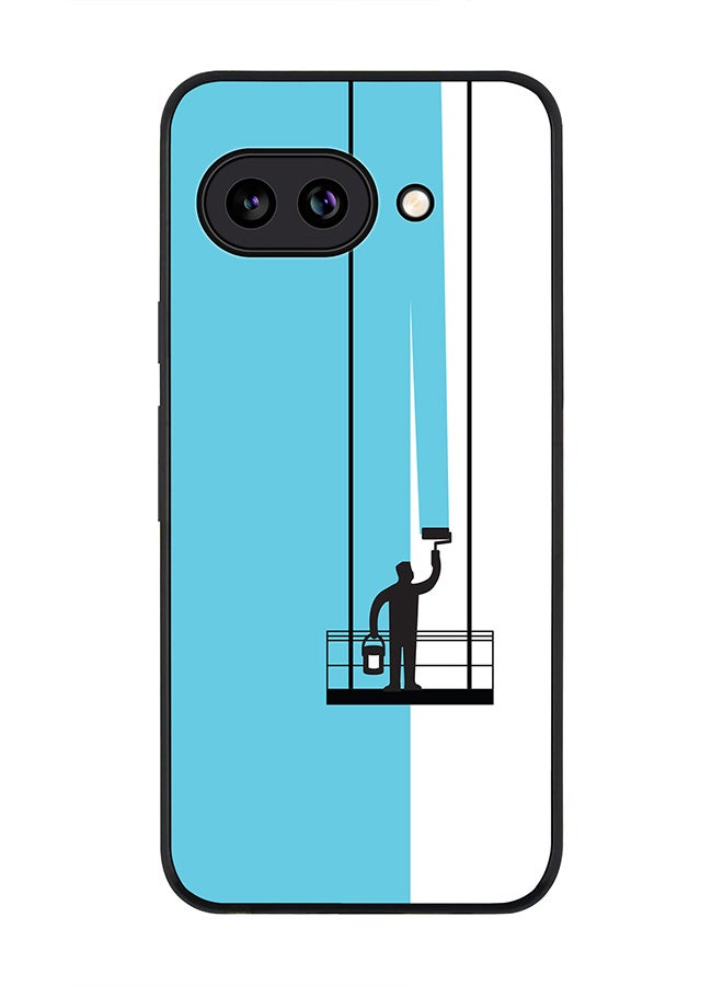 Stylizedd For Google Pixel 9a Case,Slim fit Camera Protection, Shockproof Thin Phone cover  - Paint Hanger (Blue)