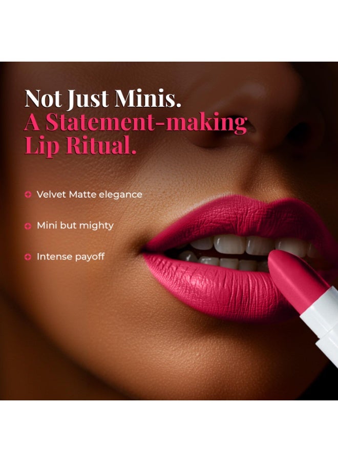 Just Herbs Ayurvedic Lipstick | Long-lasting | Weightless | Ayurvedic Formula | Travel-friendly - 4.2g-Deep Pink - Image 2