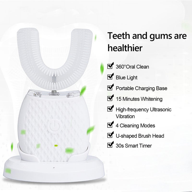 U-shaped ElectricToothbrush Adults 360 Degree Wireless Rechargeable Automatic Toothbrush with 30s Automatic Timer IPX7 Waterproof - Image 5