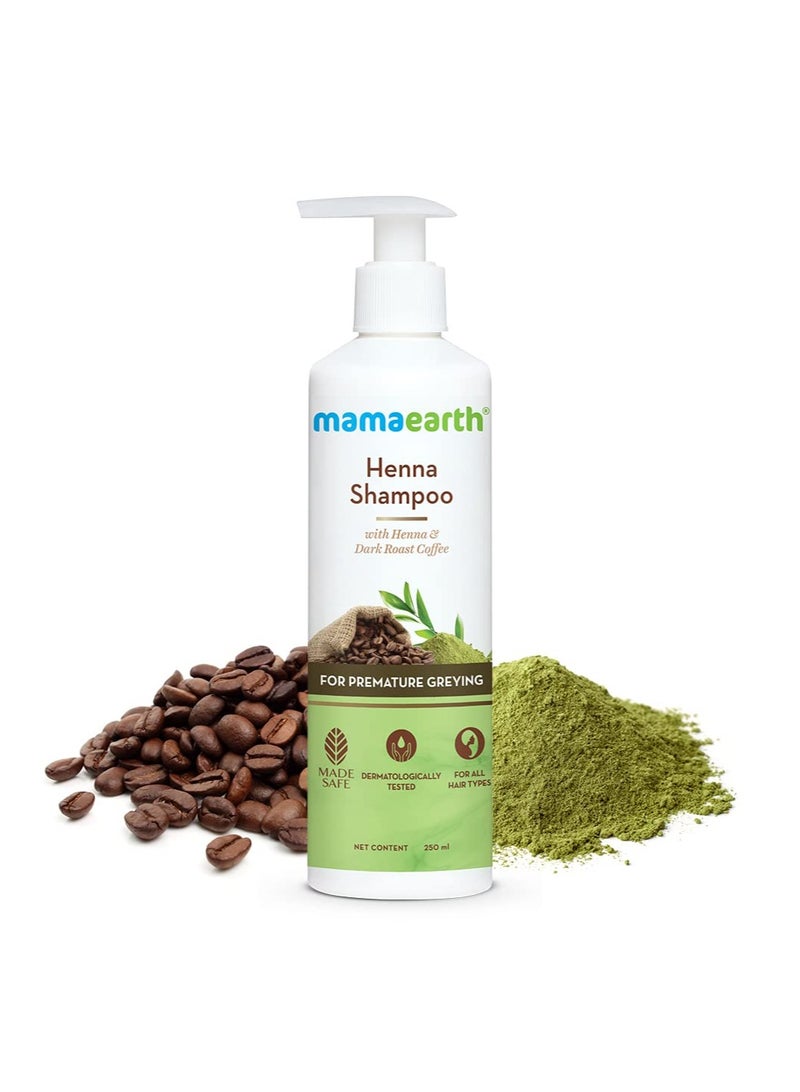 Mama Earth Henna Shampoo, for enhance hair color, with Henna and Deep Roast Coffee – 250 ml - Image 2