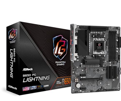 ASRock B650 PG Lightning ATX Motherboard: AMD AM5 Ryzen 9000/8000/7000, DDR5 7200+ OC, PCIe 5.0 M.2, USB 3.2 Gen2x2 Type-C, 2.5G LAN, Nahimic Audio - Image 1