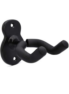 Guitar Hanger Guitar Wall Mount Holder Hook Stand, String Instruments Wall Hangers Stands Holders Hooks for Acoustic Electric Bass Classical Ukulele Guitars-Black