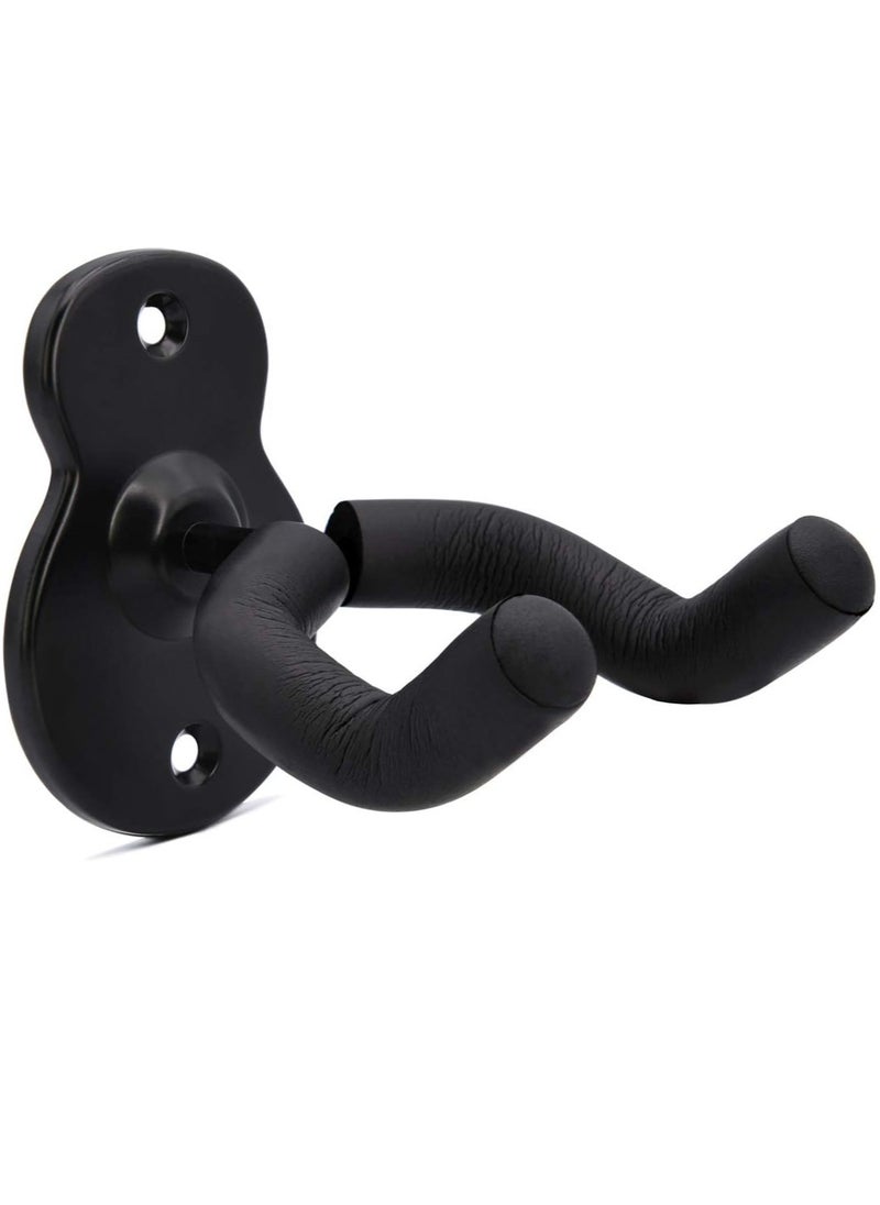 Gonice - Guitar Hanger Guitar Wall Mount Holder Hook Stand, String Instruments Wall Hangers Stands Holders Hooks for Acoustic Electric Bass Classical Ukulele Guitars-Black - Image 1