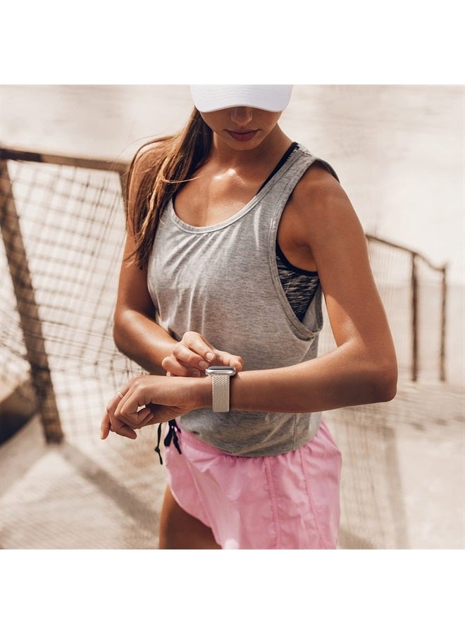 DAQIN 4 Pack Braided Solo Loop Compatible with Apple Watch Band 38mm 40mm 41mm Women Men, Adjustable Stretchy Elastic Bands Sport Wristbands for Apple Watch Ultra Band iWatch Series 8 7 6 5 4 3 2 1 SE - Image 2