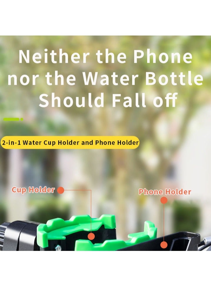 2 In 1 Cup Cup Holder Water bottle holder and Cycle Phone Holder for Bike and Motorcycle Phone Mount Bicycle Cell Phone Mount Clamp for Handlebar Bike ,Baby Stroller Cup Holder - Image 5