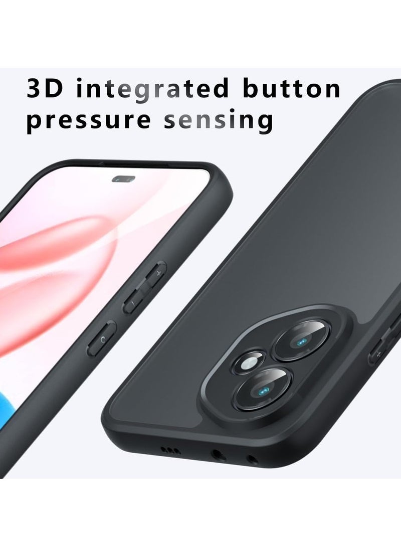 Case Cover Shockproof Hard PC Back Soft TPU Frame Matte Black Slim Protective Cover Compatible with  Honor 400  ( Black)  - Image 4