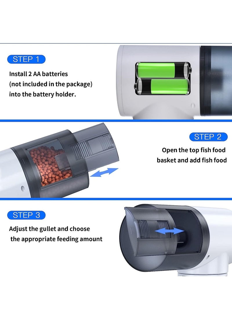 Generic - Automatic Fish Feeder for Aquarium, Auto Fish Food Dispenser, Rechargeable for Fish Tank Vacation Fish Feeder Timer - Image 1