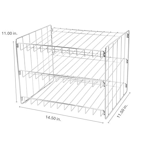 Kitchen Details 3 Tier Can Organizer | Canned Food Storage Rack | Kitchen Cabinet and Pantry Organization | Holds 36 Cans | Space Saving | Chrome - Image 2