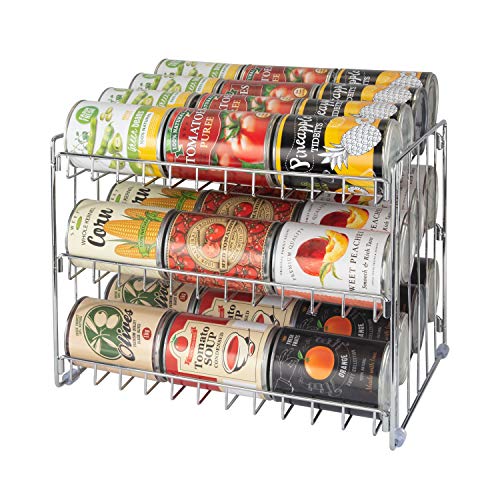 Kitchen Details 3 Tier Can Organizer | Canned Food Storage Rack | Kitchen Cabinet and Pantry Organization | Holds 36 Cans | Space Saving | Chrome - Image 5