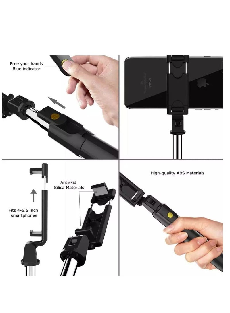 ELTRAZONE عصا سيلفي ثلاثية القوائم، عصا سيلفي قابلة للتمديد 3 في 1 مع حامل هاتف عن بُعد لاسلكي متوافق مع الهواتف الذكية التي تعمل بنظام أندرويد وآيفون - Image 3