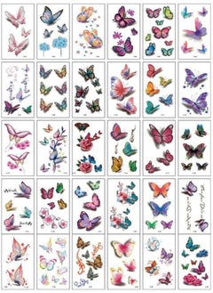 30 Sheets Temporary Tattoo Beautiful Semi-Permanent Simulation Stickers