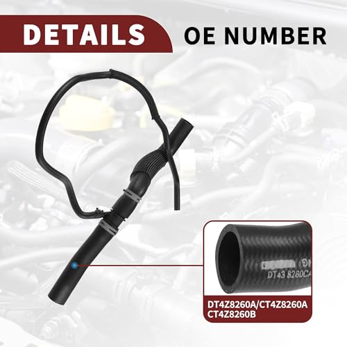 TUCKBOLD Radiator Coolant Hose for Ford Edge 2.0L L4 2012-2015 High Sealing No.DT4Z8260A | Upper Engine HVAC Heater Hose for Ford Edge 1 Pcs - Image 5