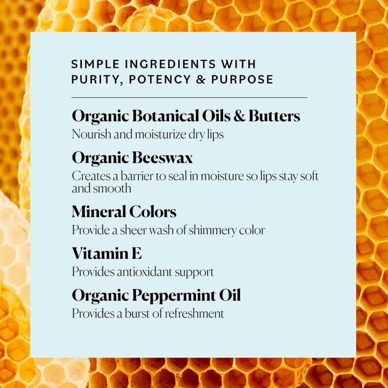 Sky Organics Tinted Lip Balms with Beeswax and a Rich Nourishing Blend of Plant Oils, Moisturizing Lip Balm to Lock In Moisture and Add A Sheer Wash Of Color & Shine, Four Assorted Flavors, 4pk. - Image 5