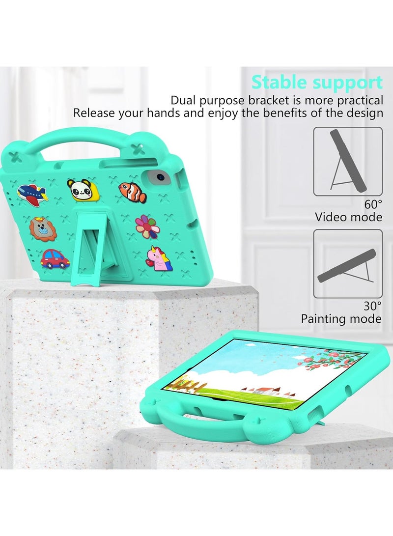 Kids Case Compatible with Lenovo Tab M10 3rd Gen 10.1 inch (TB-328FU/TB-328XU) 2022, Heavy Duty EVA Foam Shockproof Cover Kids Proof Tablet Case with Stand (Mint Green) - Image 3