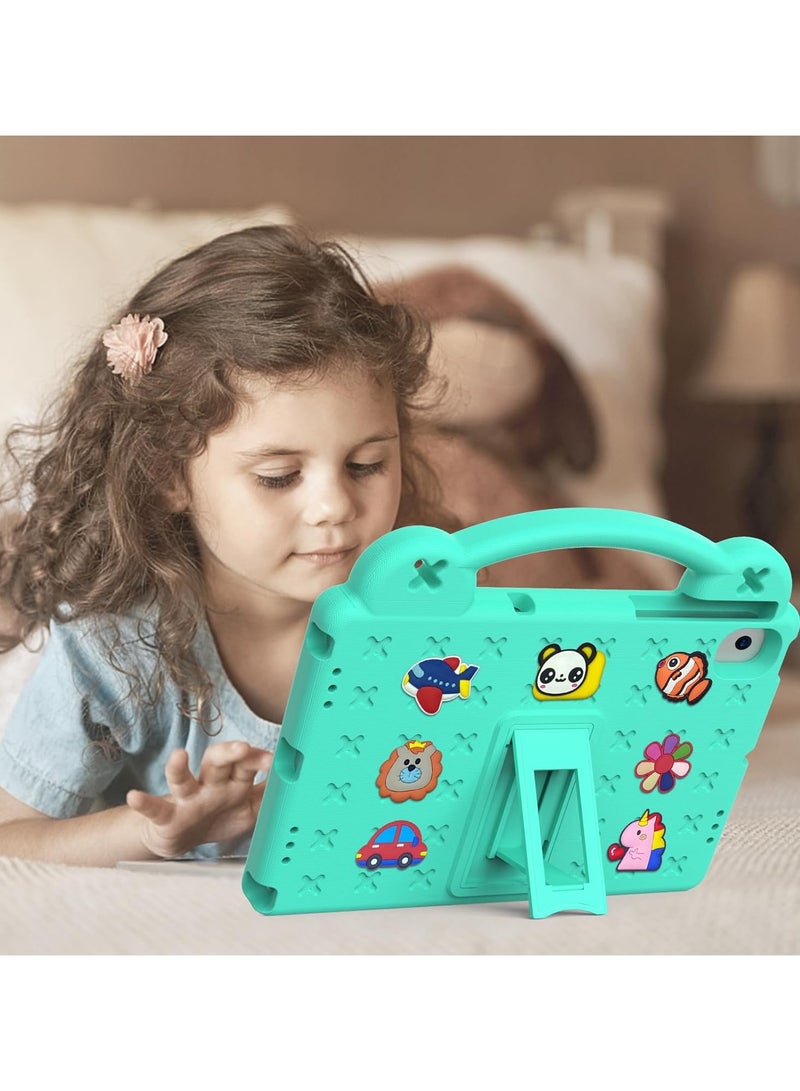 Kids Case Compatible with Lenovo Tab M10 3rd Gen 10.1 inch (TB-328FU/TB-328XU) 2022, Heavy Duty EVA Foam Shockproof Cover Kids Proof Tablet Case with Stand (Mint Green) - Image 4