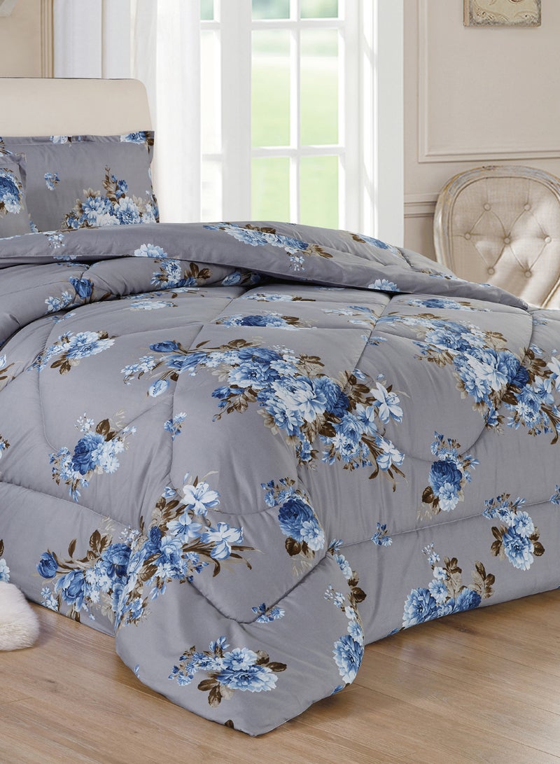 مون مفرش سرير أنيق مقاس مفرد 4 قطع، يتضمن لحاف و ملاءة سرير وغطاء وسادة نوم و غطاء وسادة ديكور، لحاف خفيف الوزن ويستخدم على الاتجاهين، مناسب لجميع الفصول - Image 4