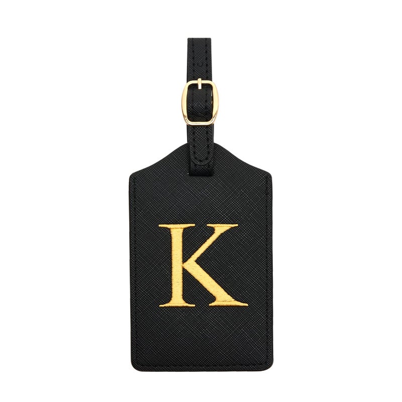 CHOIEO Luggage Tag PU Leather for Suitcase Baggage Handbag Travel Bag Label Suitcase Tag Label Tag w Name Card  Privacy Cover K