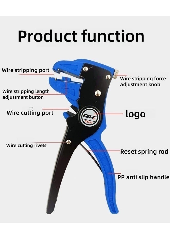 MLADEN 7inch Multifunctional Wire Stripper Handle Duckbill Pliers,Portable Wire Stripping Pliers Crimping Electrician Cutting pliers 0.8mm-2.6mm Optional - Image 3