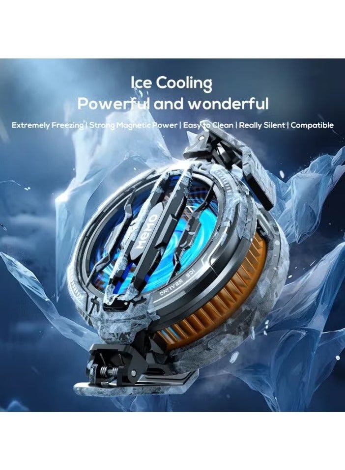 Memo CX07 15W Phone Radiator Cooling Fan, Magnetic Phone Cooler for Tablets & Laptops, Metal Stand Cooling Radiator for Gaming & Overheating Protection, Universal Compatibility  - Image 5