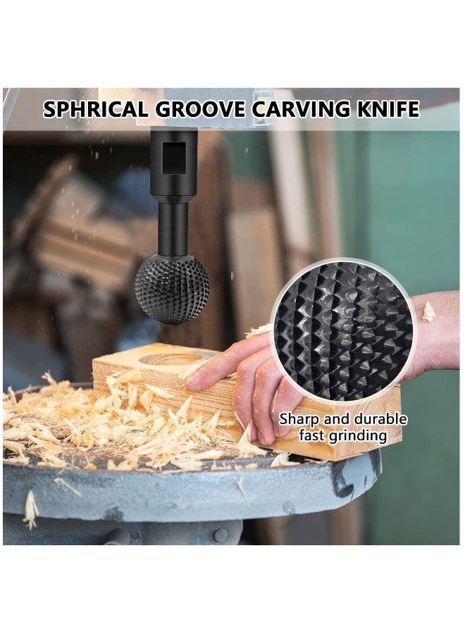 Spherical Rotary Burr, 14mm Carbon Steel Grinding Head for Wood Carving, Polishing, Engraving, and Drilling, Compatible with 115/125 Angle Grinders. - Image 4