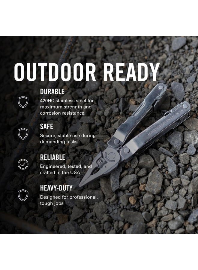 LEATHERMAN, Super Tool 300 Multitool with Premium Replaceable Wire Cutters and Saw, Black with MOLLE Sheath - Image 4