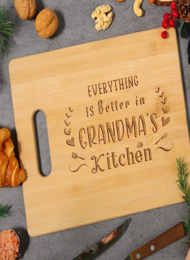 Pandasch Grandma Gifts, Birthday Gifts for Grandma from Grandkids, 11x8.5inch Engraved Bamboo Cutting Board for Christmas Birthday, Best Grandmother Present - Image 5