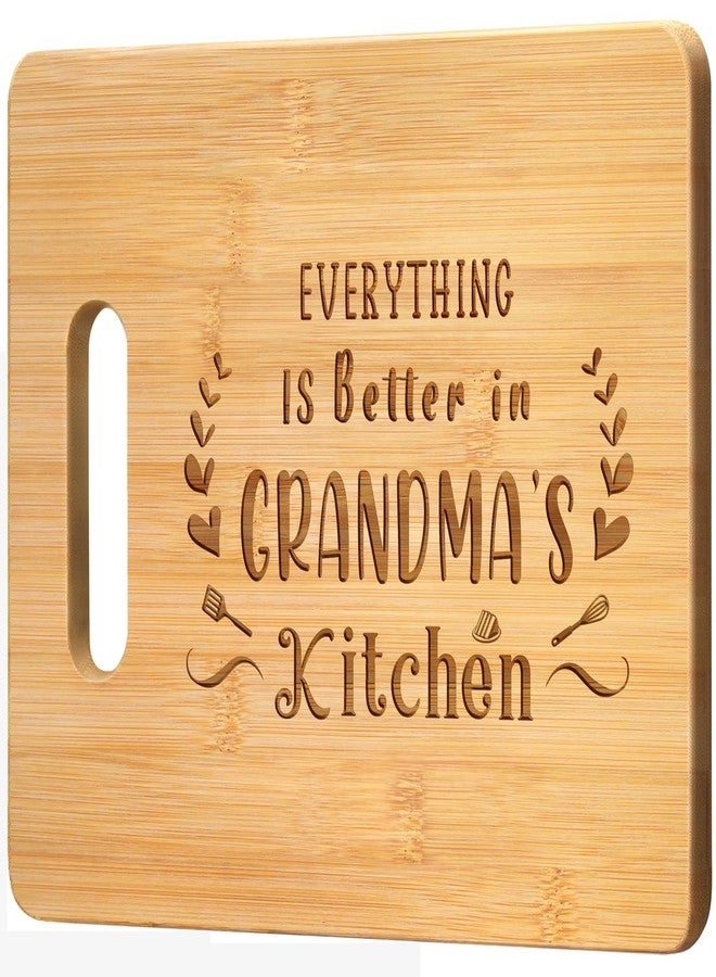 Pandasch Grandma Gifts, Birthday Gifts for Grandma from Grandkids, 11x8.5inch Engraved Bamboo Cutting Board for Christmas Birthday, Best Grandmother Present - Image 1