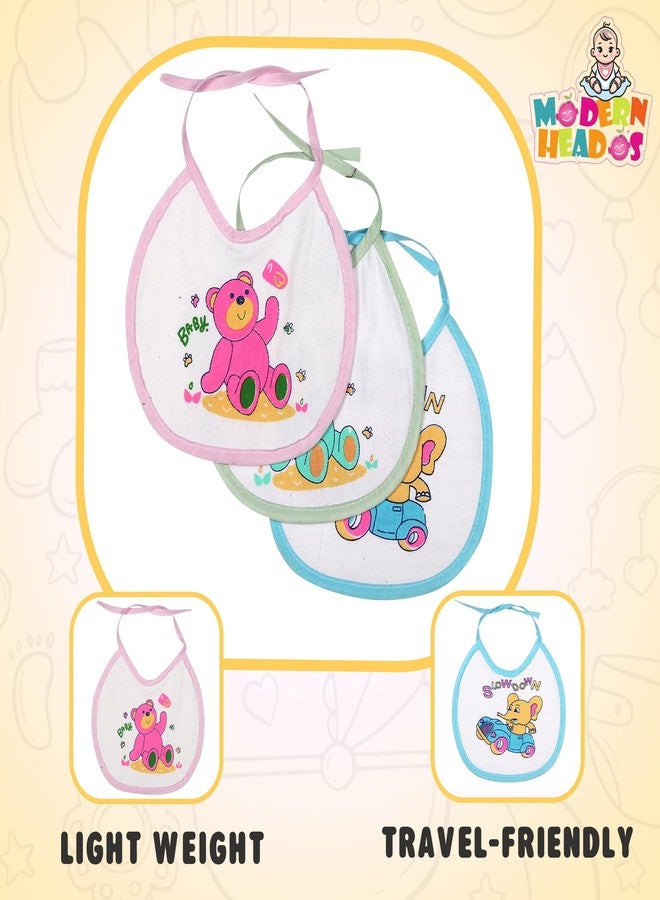 Modern Heados Baby Bibs Pack of 3| Bibs for new born baby (Multi) (MDBIBS-05) bibs for baby, baby bibs waterproof, baby bibs, bib for baby, baby bib - Image 4