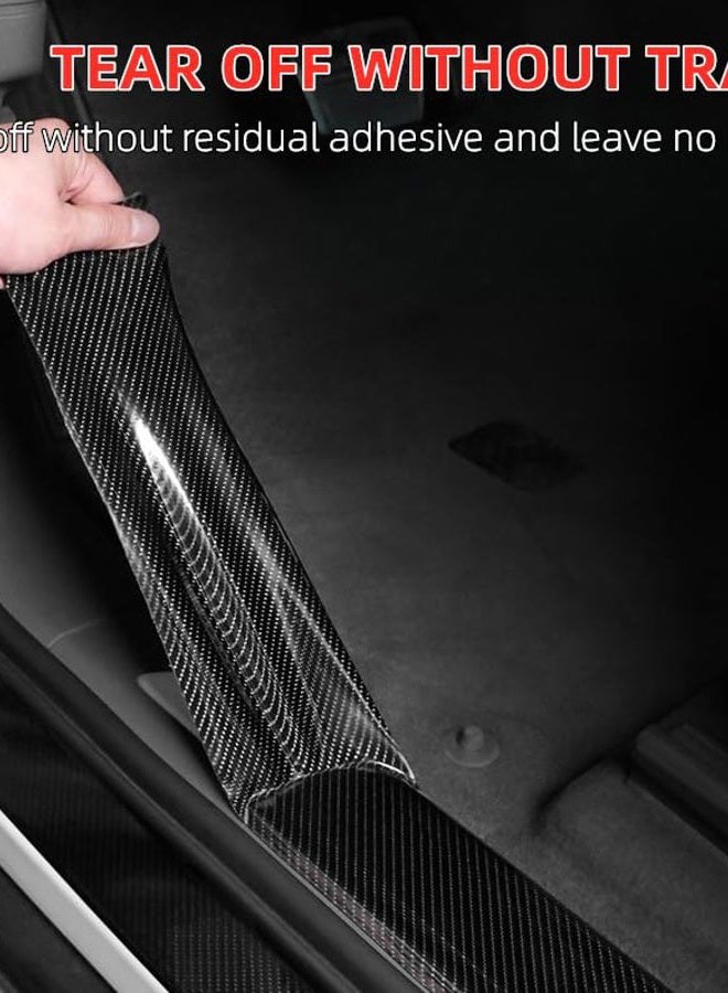 AOWIS Car Door Edge Guards Door Sill Protector Anti-Scratch Anti-Collision Car Anti Scratch Plate Protective Strip Rear Bumper,Suitable for Most car Accessories (Carbon Fiber Pattern, 2in*16.4ft) - Image 4