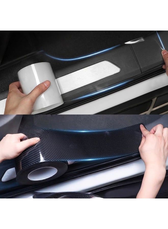 AOWIS Car Door Edge Guards Door Sill Protector Anti-Scratch Anti-Collision Car Anti Scratch Plate Protective Strip Rear Bumper,Suitable for Most car Accessories (Carbon Fiber Pattern, 2in*16.4ft) - Image 1