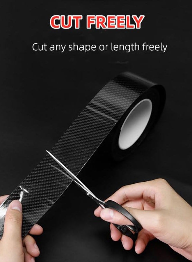 AOWIS Car Door Edge Guards Door Sill Protector Anti-Scratch Anti-Collision Car Anti Scratch Plate Protective Strip Rear Bumper,Suitable for Most car Accessories (Carbon Fiber Pattern, 2in*16.4ft) - Image 3