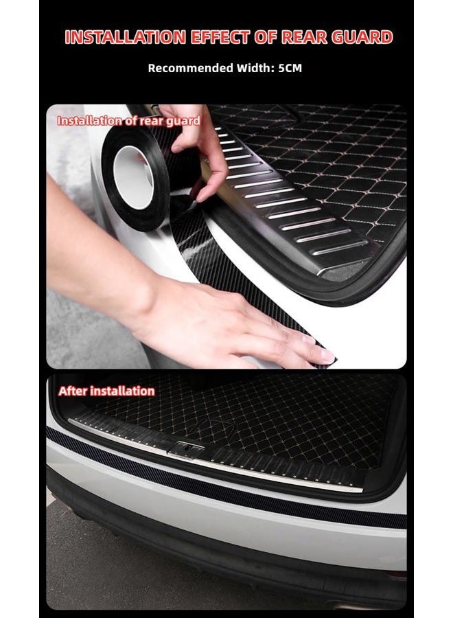 AOWIS Car Door Edge Guards Door Sill Protector Anti-Scratch Anti-Collision Car Anti Scratch Plate Protective Strip Rear Bumper,Suitable for Most car Accessories (Carbon Fiber Pattern, 2in*16.4ft) - Image 5