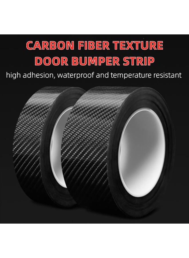 AOWIS Car Door Edge Guards Door Sill Protector Anti-Scratch Anti-Collision Car Anti Scratch Plate Protective Strip Rear Bumper,Suitable for Most car Accessories (Carbon Fiber Pattern, 2in*16.4ft) - Image 2