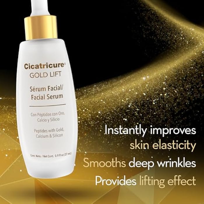 Cicatricure Gold Lift Facial Serum with Lifting Effect for Face, Neck & Chest, Anti Aging Skin Care, Hydrating, Firming & Tightening, Smoothes Facial Lines, 0.9 Oz - Image 3